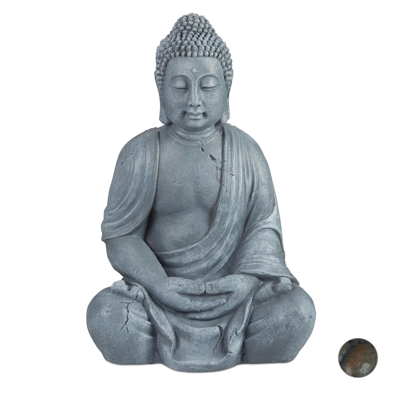 Sculture & Statue: Buddha Gartenfigur XL 70 cm Hellgrau – Nuovo e nell'imballaggio originale da Bottighofen venduto da zaap