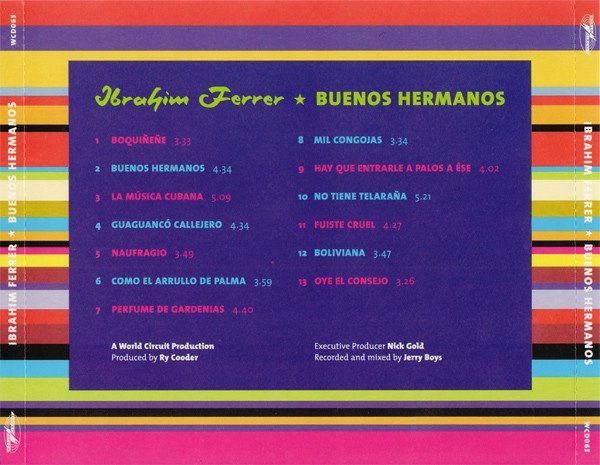 CD: Ibrahim Ferrer BUENOS HERMANOS Ry Cooder Jon Hassell Kuba CD – Usato da Kandergrund venduto da Sososo 3