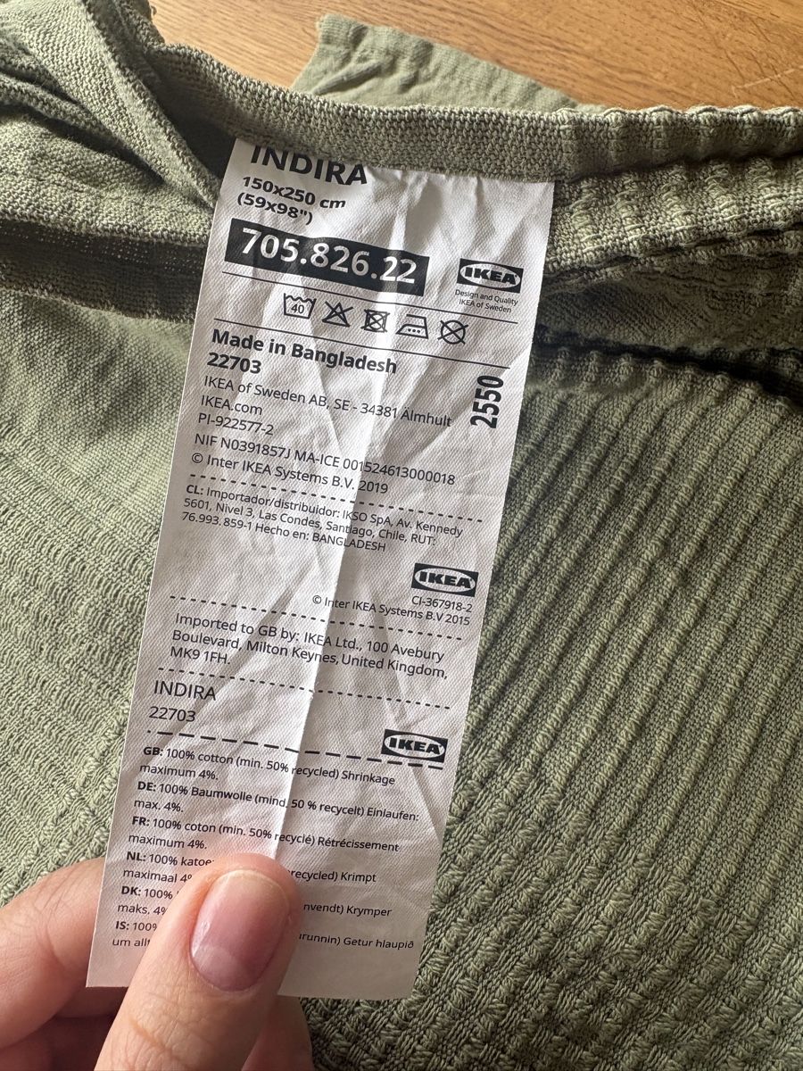 IKEA INDIRA Tagesdecke Khaki Grün 150x250 cm Neu (Neu (gemäss Beschreibung)) in Luzern für CHF 20 – mit Lieferung auf Ricardo kaufen