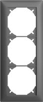 Abdeckrahmen EDIZIOdue 1×3 dunkelgrau, Feller