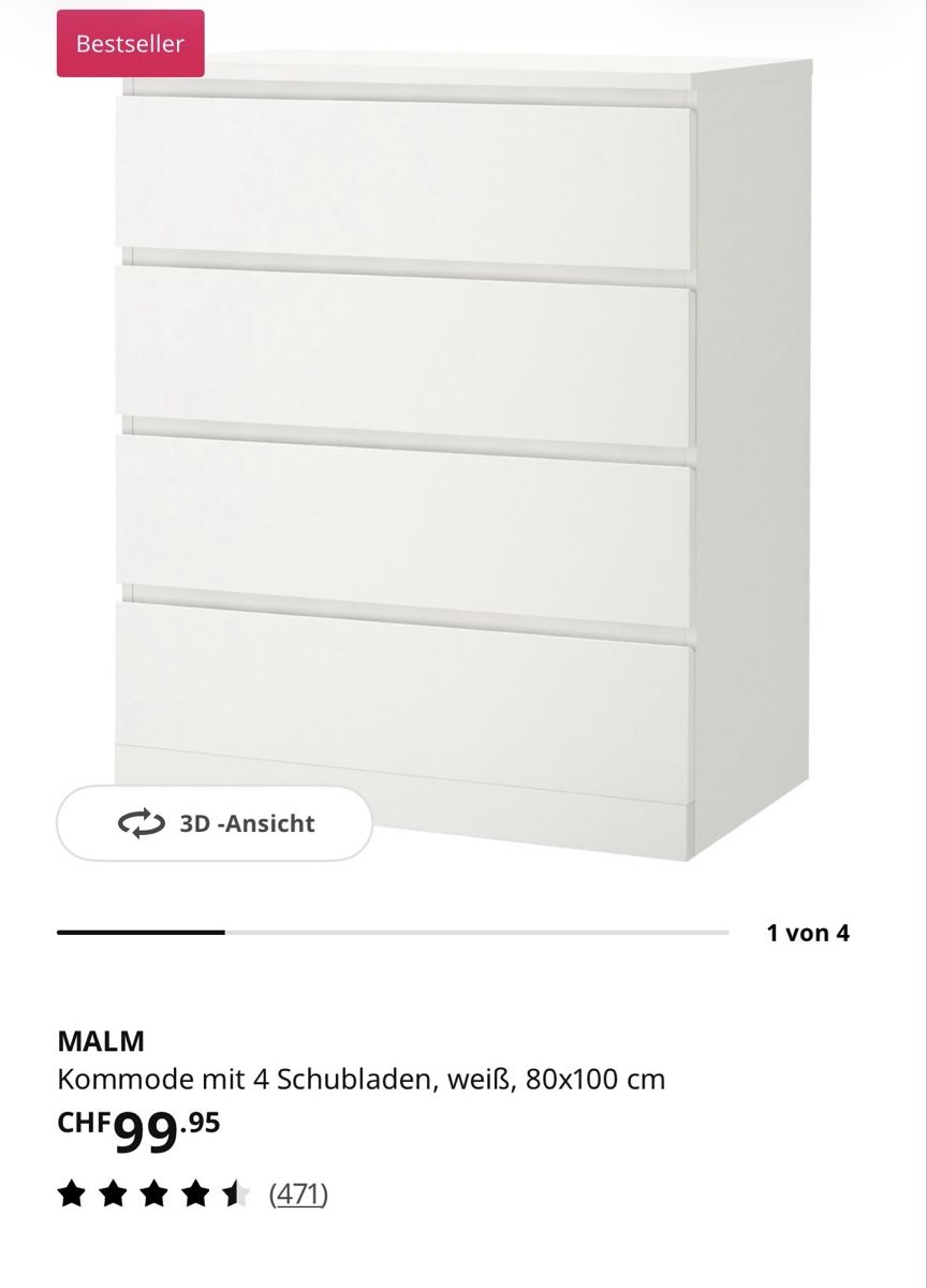 Ikea Cassettiere: IKEA Kommode MALM – Usato da Pfungen venduto da melos 2