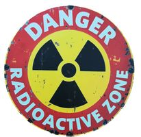 DANGER - RADIOACTIVE ZONE -   Blechschild  (neu/OVP)