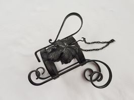 Vintage Weinflaschen-Halter aus Schmiedeeisen