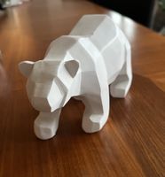 Ours blanc décoratif, figurine design, parfait hiver!