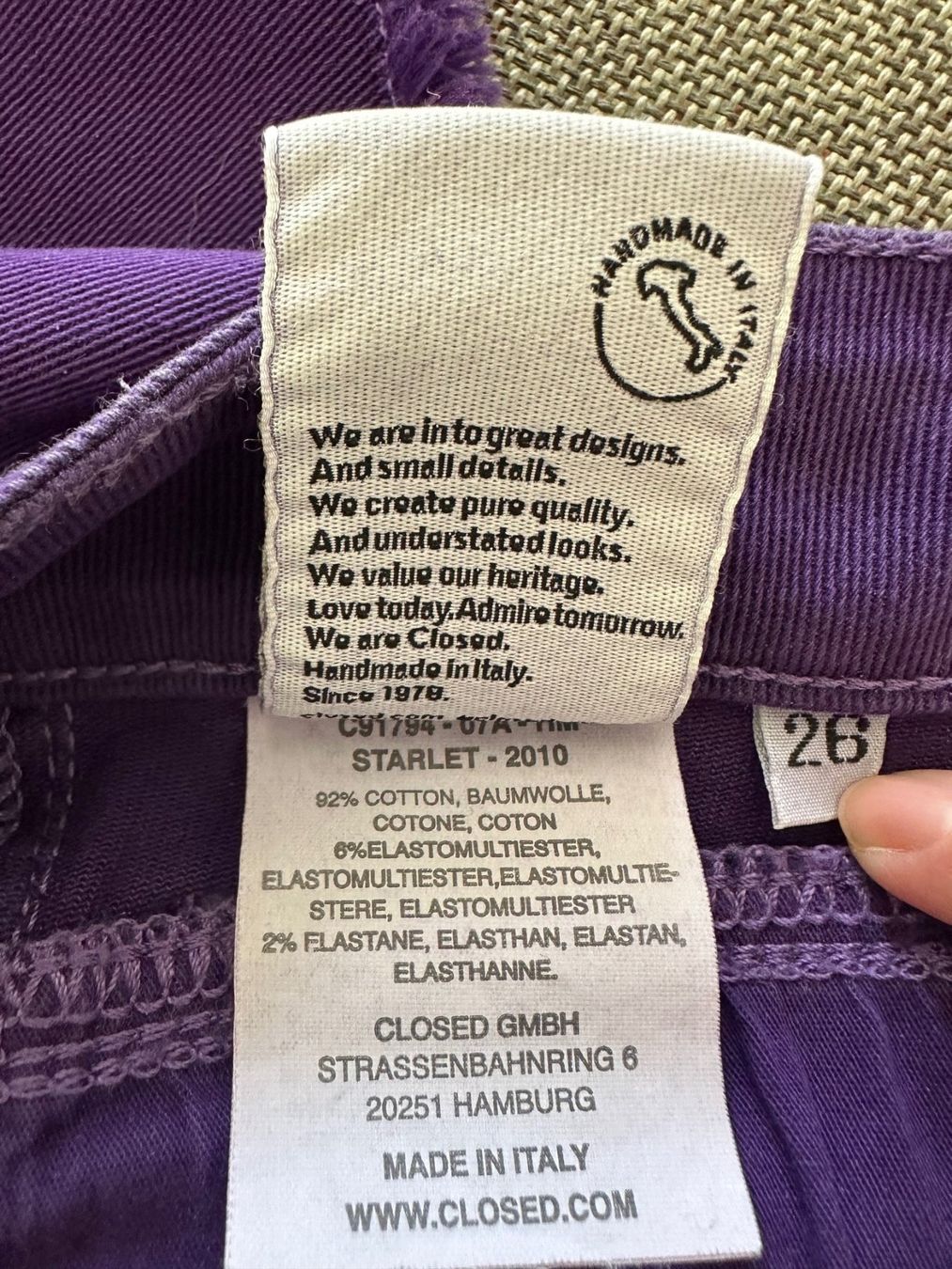 Closed Jeans: Original Closed "STARLET" Jeans, lila, Gr, 26 – Gebraucht aus Watt von MilaKimba 3