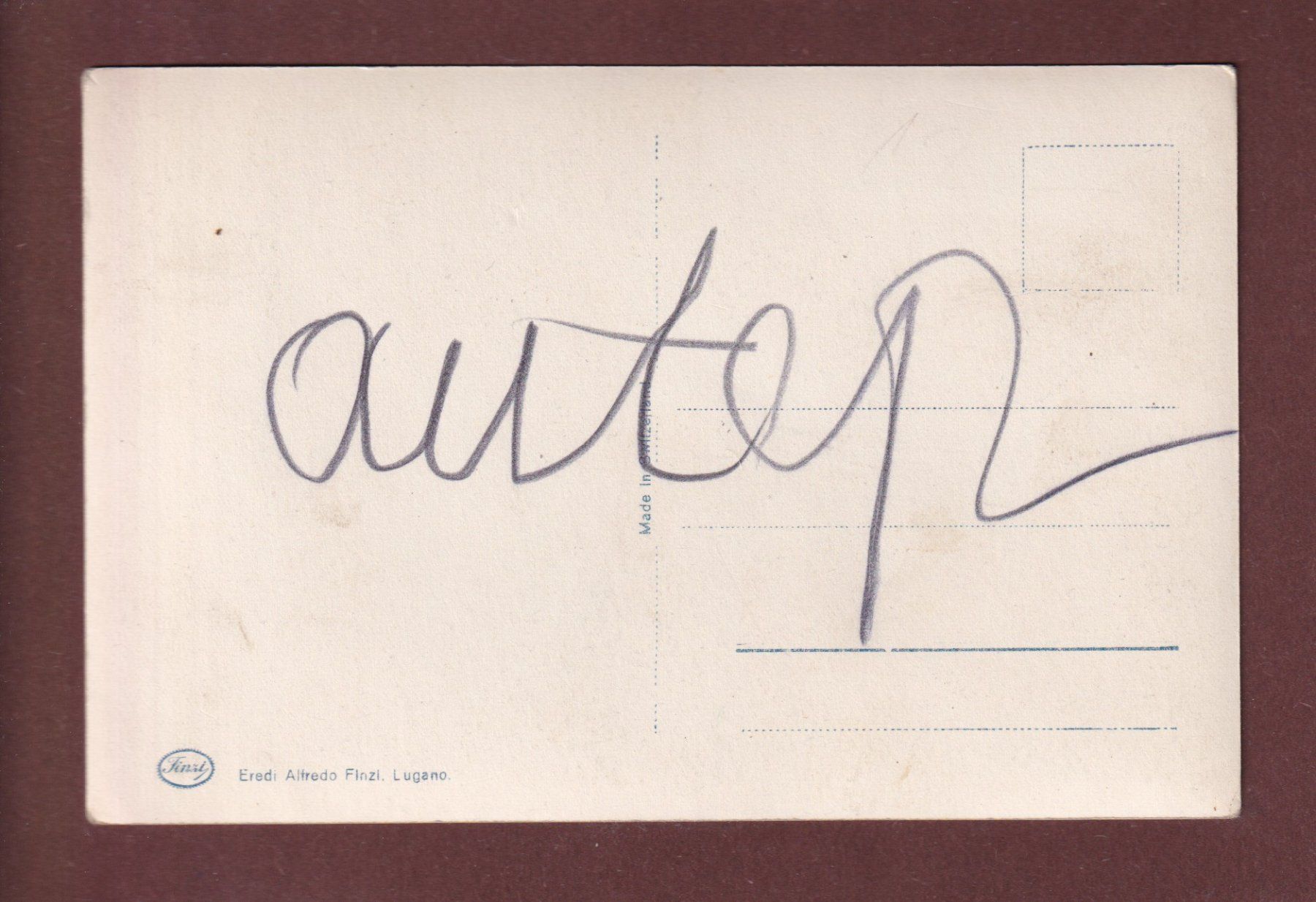 Cartoline postali: MONTE BRE e sfondo di Porlezza – Usato da Pully venduto da nicecards-shop 1