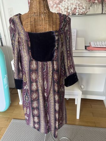 Kleid mit Samtbesatz, violet, Max&Co.