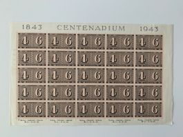 1943 100 Jahre schweiz. Postmarken Zierbogen postfrisch