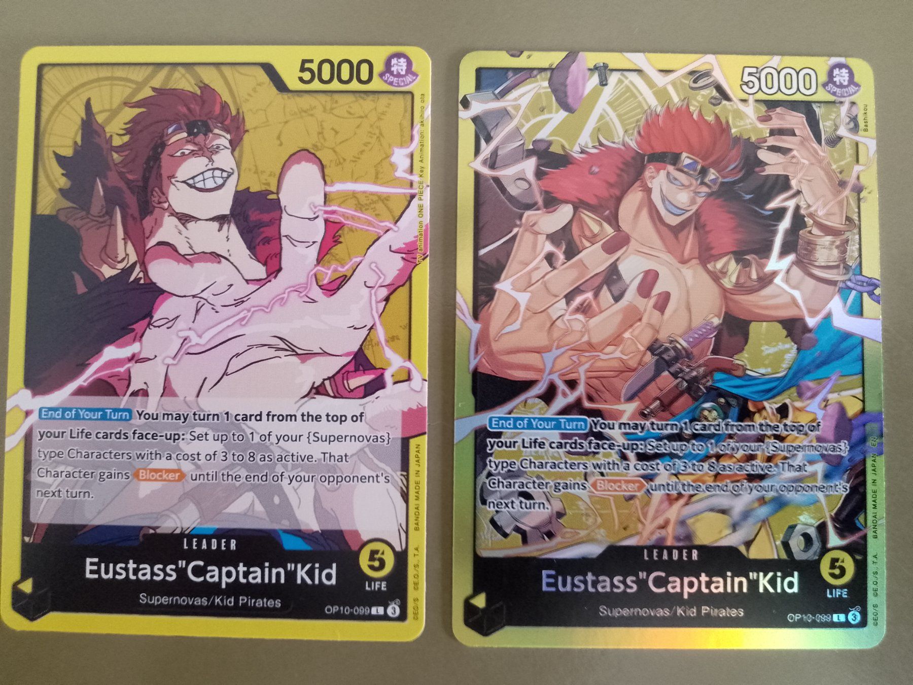 Bandai Carte collezionabili: One Piece ST36 Kid Alt Art Leader + Original Leader – Nuovo (secondo la descrizione) da Jona venduto da Stack