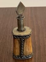 ANTIKER/SPEZIELLER PARFÜM-FLACON / 1956 / Holz / Top!