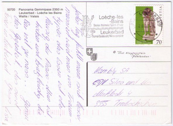 Cartoline postali: Leukerbad - 4 Bild AK – Usato da Binningen venduto da Mountainrider 1
