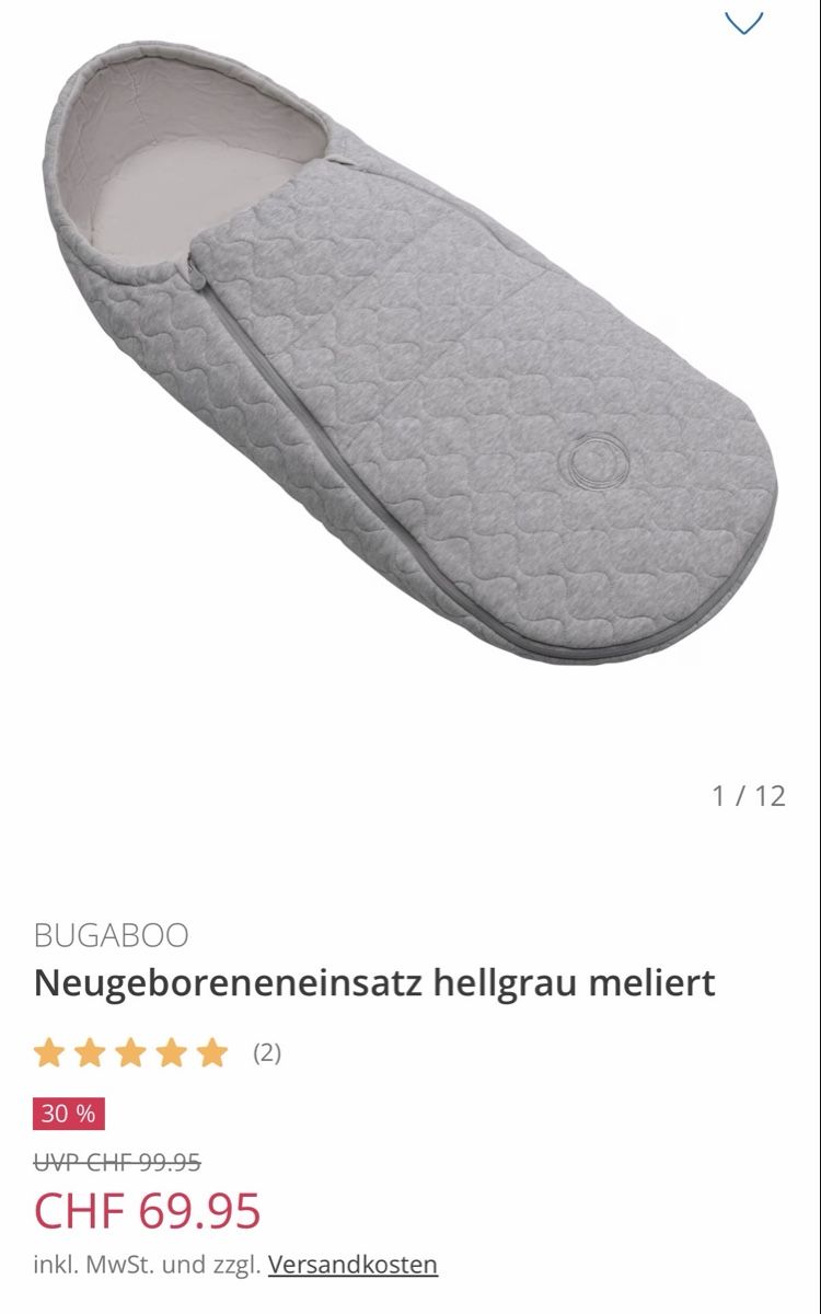 Sacs de couchage: Bugaboo Neugeboreneneinsatz  – D'occasion à Horw par malvengirl
