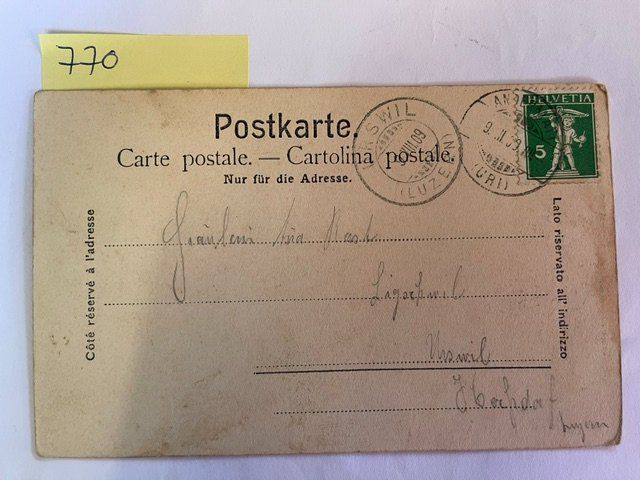 Ansichtskarten: alte Ansichtskarte Andermatt Kirchenstrasse, 1909 – Gebraucht aus Niederwil AG von dahu75 1