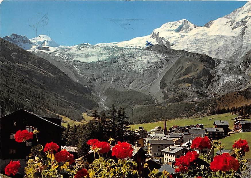 Cartoline postali: VS - Saas Fee – Usato da Ottikon b.Kemptth. venduto da Neptun1974