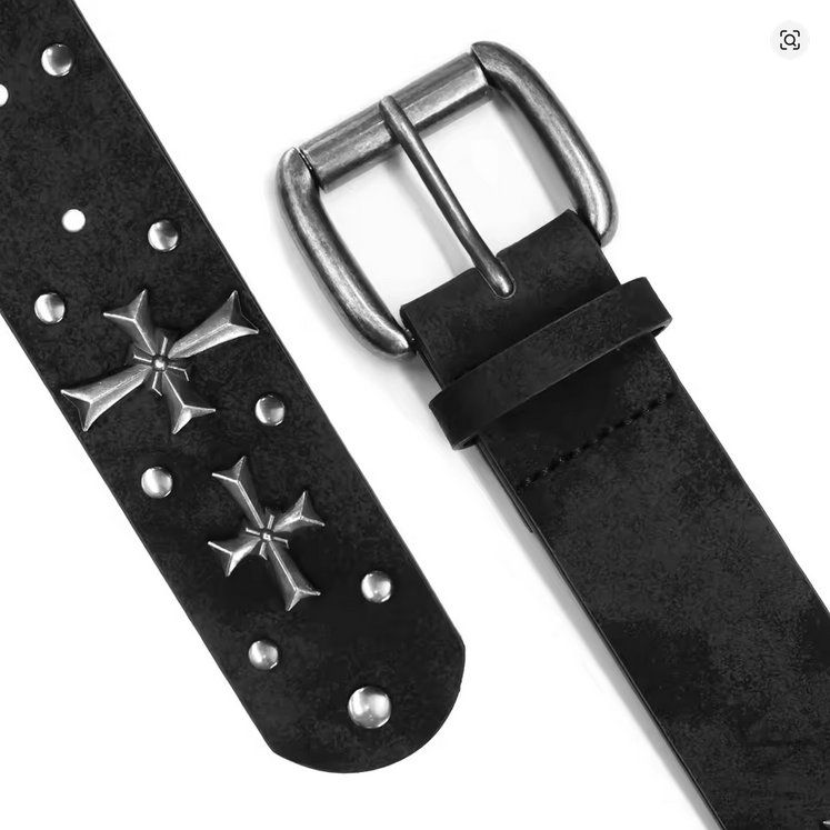 Cinture: Schwarzer Gürtel mit Rivet Gothik Punk - Ceinture – Nuovo e nell'imballaggio originale da Lausanne venduto da FASHION-WORLD-SHOP 1