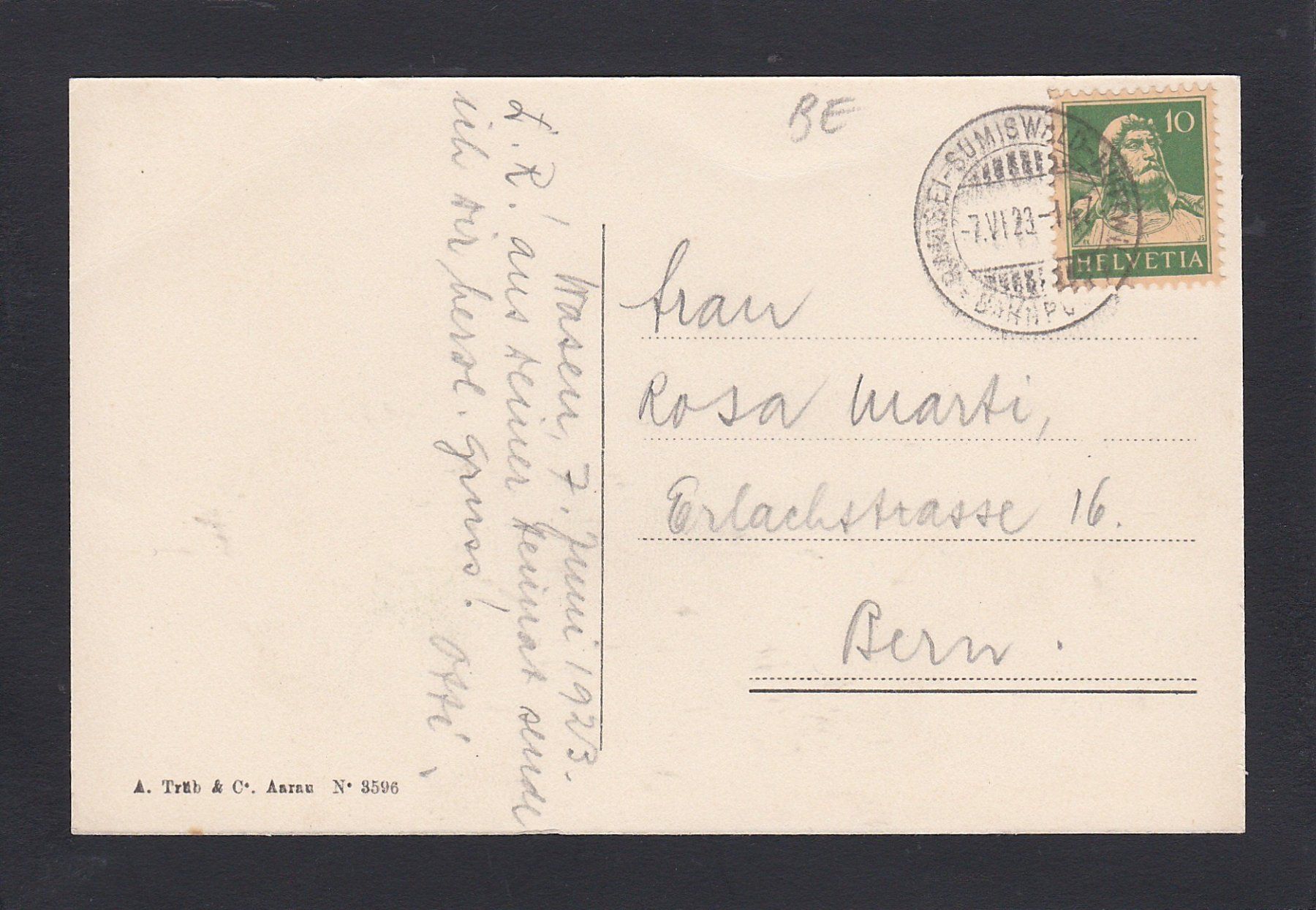 Cartes postales: WASEN i.E. 1923 – D'occasion à Reiden par cinfis 1