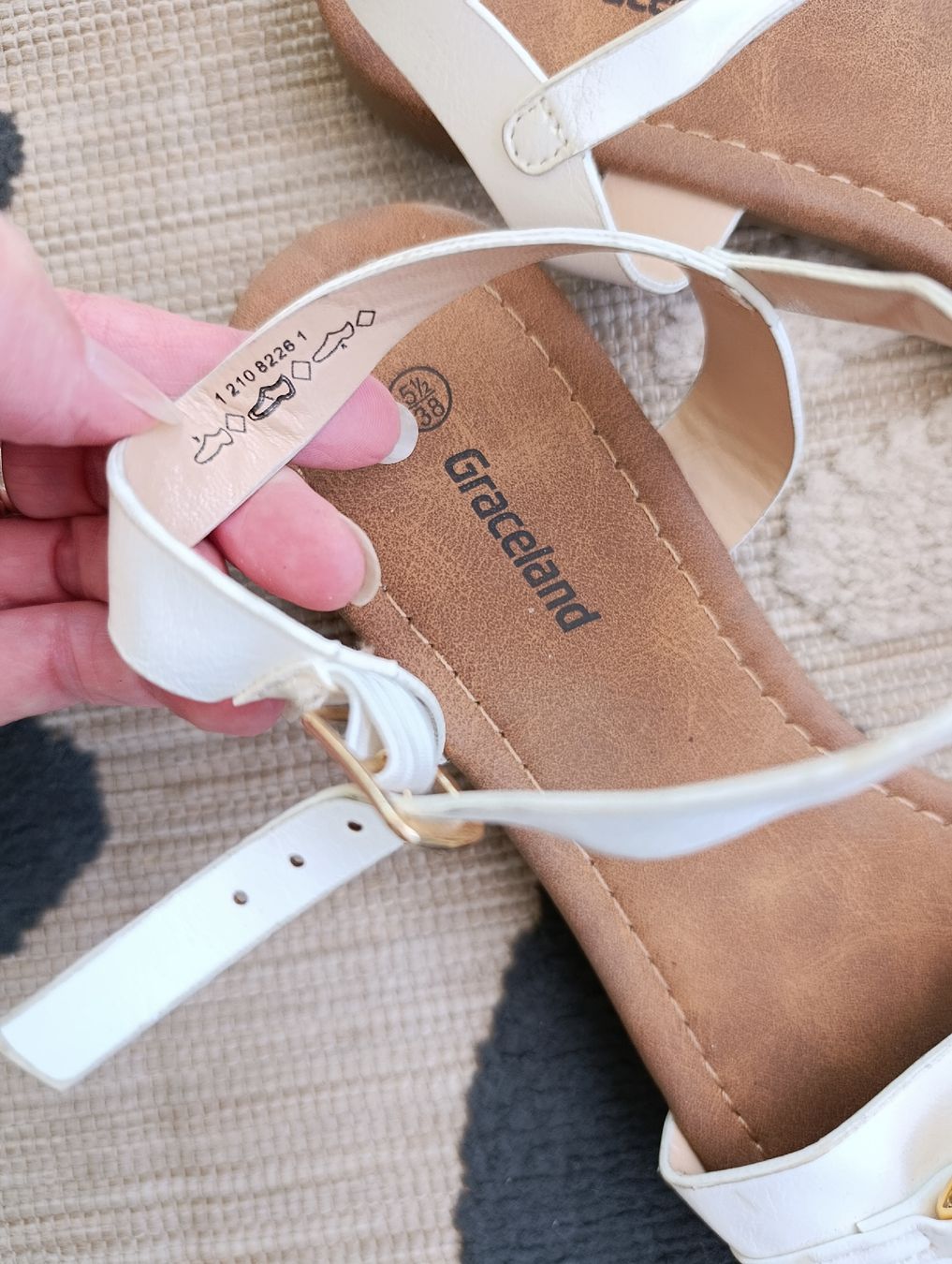 Graceland Scarpe da donna: SANDALES GRACELAND BLANC 38 – Usato da Sierre venduto da shirley04 2
