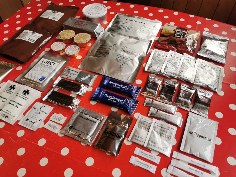 Armee BW Bundeswehr EPA MENÜ 10 MRE Essen Camping EINMANNPACKUNG Army Food Ration