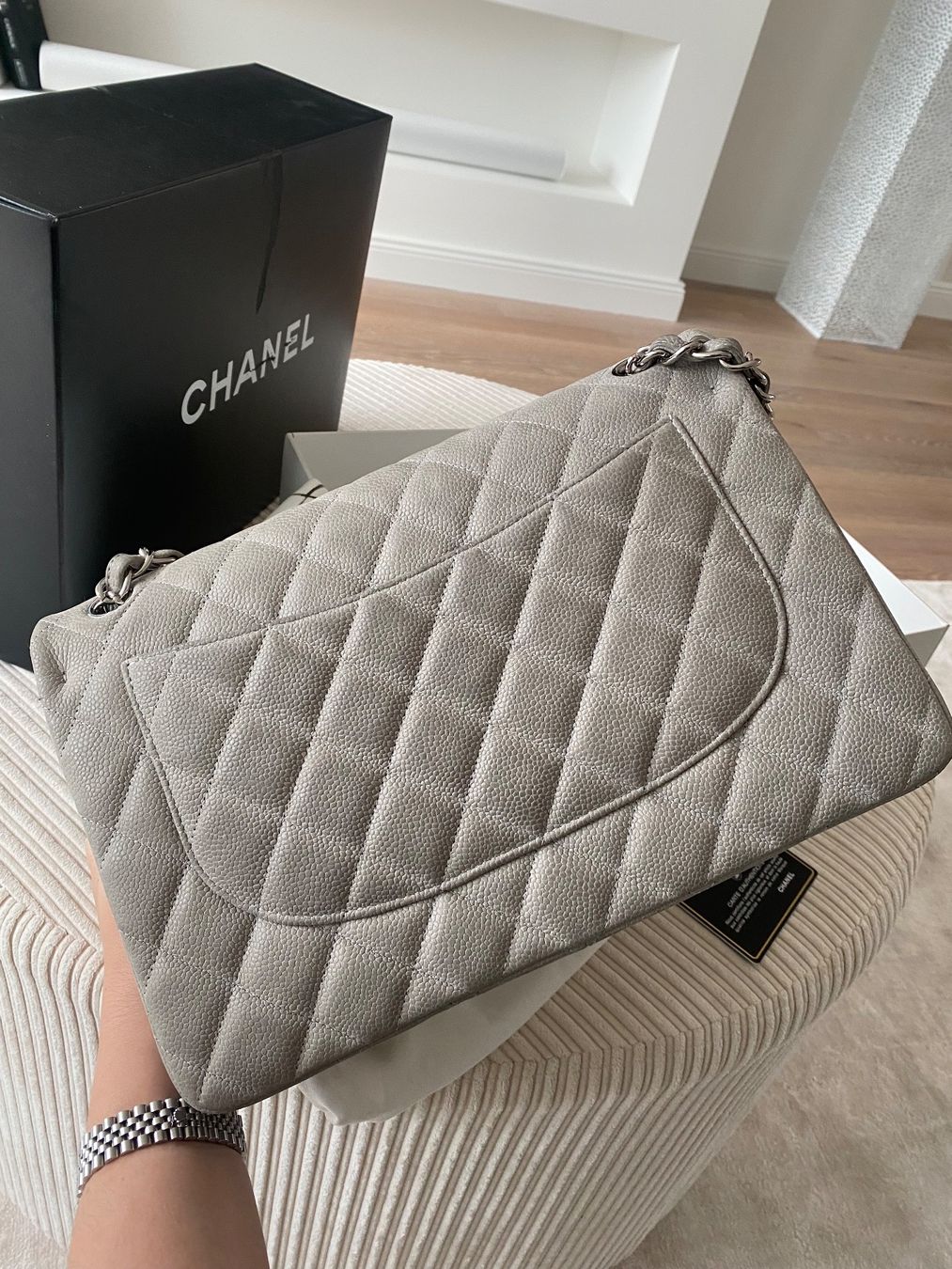 Chanel Borse da donna: Chanel Jumbo Double Flap grau – Usato da Birmensdorf ZH venduto da lakii338 5