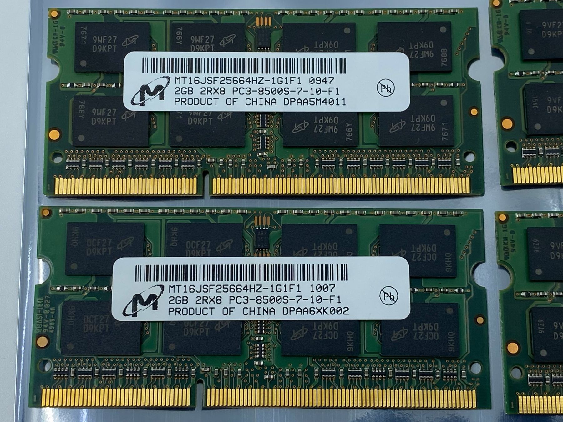 Mémoires / RAM: 2GB 2Rxx8 PC3 8500S Notebook Memory – D'occasion à Langwiesen par Restposten-24 1