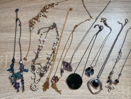 Halsketten 10 St. (Fossil und Danish Design) Vintage