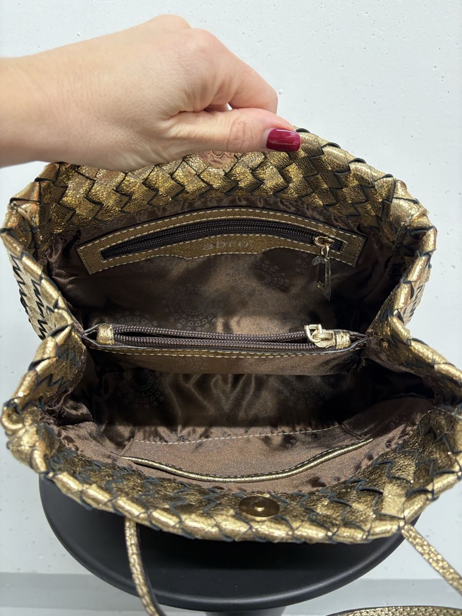 Abro Borse da donna: ABRO Handtasche gold Leder geflochten Boho – Nuovo (secondo la descrizione) da Regensdorf venduto da secondchancefashion 4