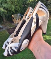 PUMPS LEDER SCHUHE 40 POLLINI ITALY VINTAGE , LAUFSOHLE NEU
