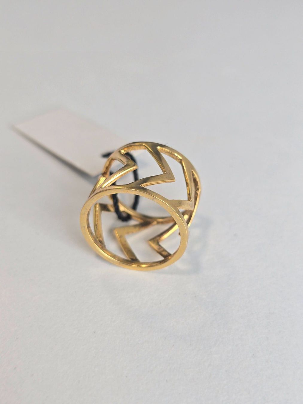Anelli: Ring Silber 925 mit 18K Vergoldung, Gr. 52 – Nuovo e nell'imballaggio originale da Zug venduto da gold.schmuck