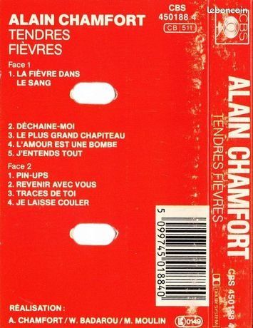 Cassettes audio: CASSETTE ALAIN CHAMFORT - CHANSONS – D'occasion à PORRENTRTUY par RABAIS_SPORT 1