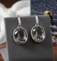 Elegante Silber 925 Ohrhänger mit facettierten Bergkristall