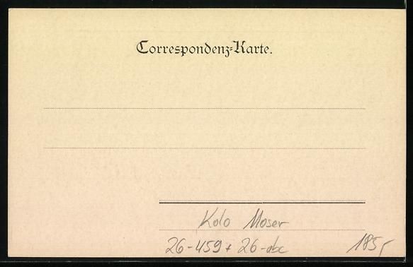 Cartes postales: Philipp + Kramer Nr. V/5 sign. Kolo Mose – D'occasion à Berlin par bartko-reher 1