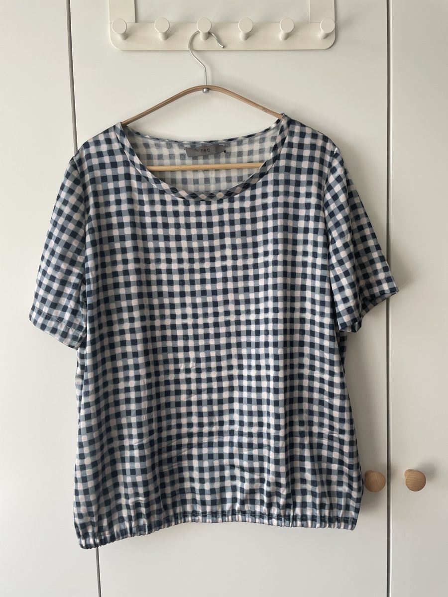 Camicette: FFC Edle Seidenbluse Gr. 40 – Karo / Gingham – Usato da Neukirch an der Thur venduto da bee88