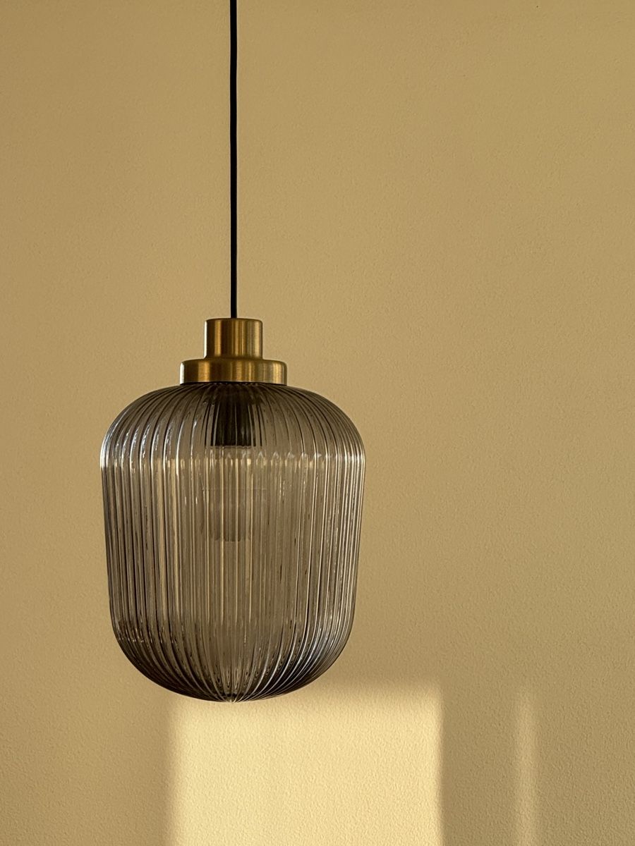 Ikea Lampadari & plafoniere: Solklint - Ikea Hängeleuchte Glas Messingfarben  – Usato da Sachseln venduto da biker33 2