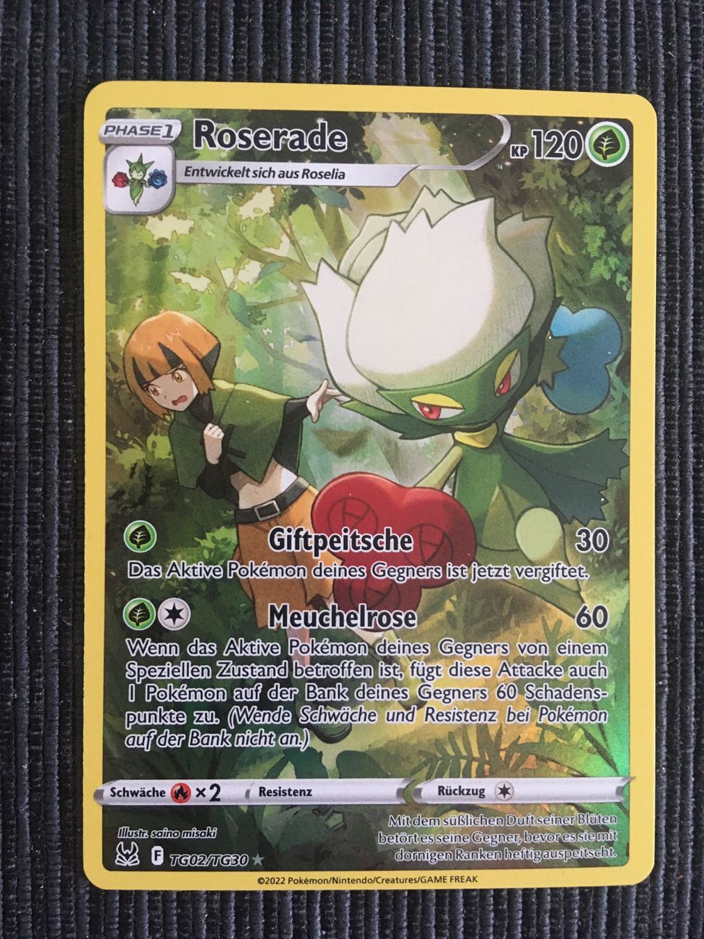 Pokémon Carte collezionabili: Pokemon Roserade TG02 Lost Origin Deutsch – Nuovo (secondo la descrizione) da Wabern venduto da Collectfun