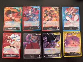 One Piece TCG Karten, Leader Karten, diverse Farben