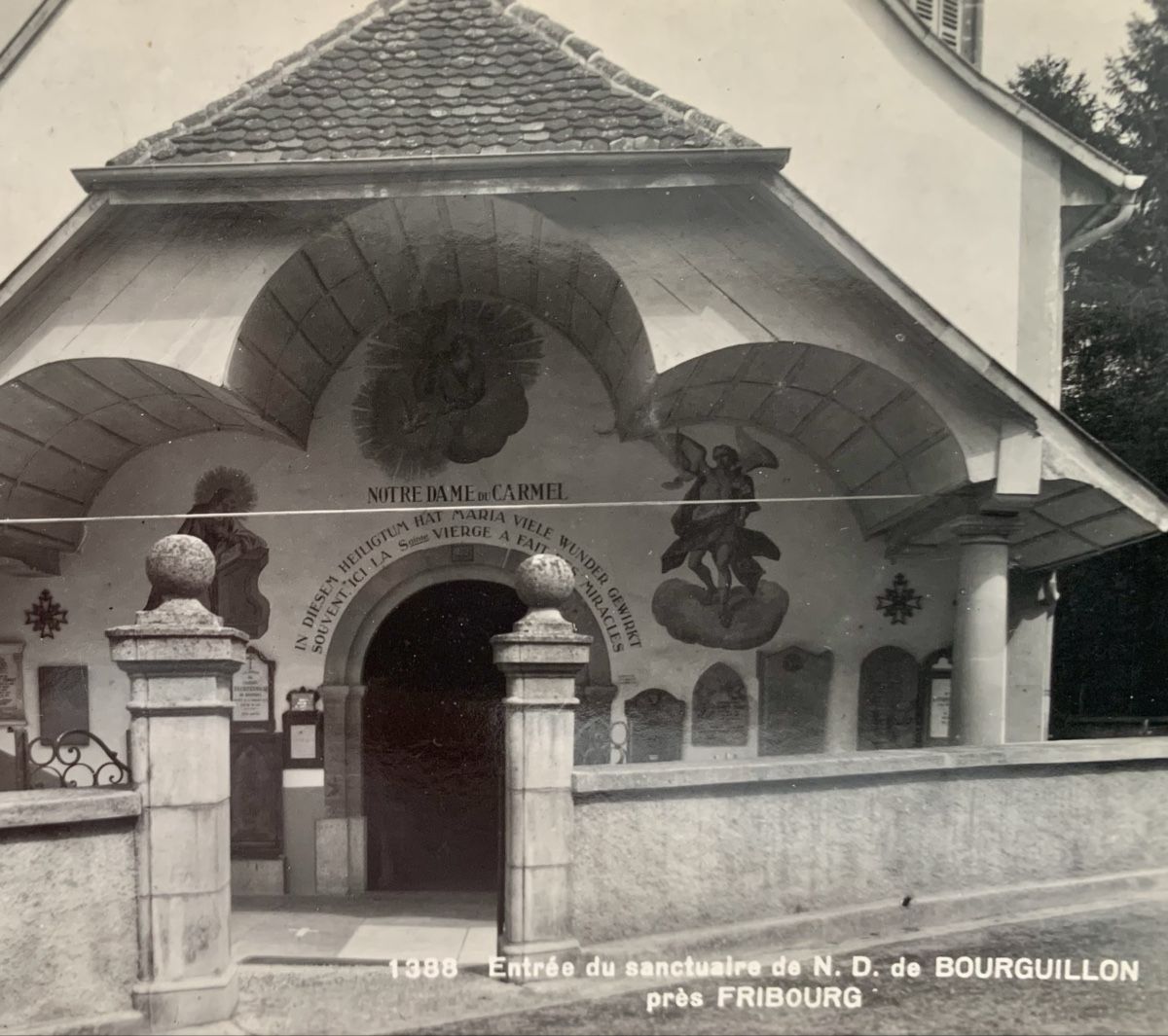 Cartoline postali: Ansichtskarte Schweiz - Bourguillon, FR – Usato da Düdingen venduto da polytropon_5 2