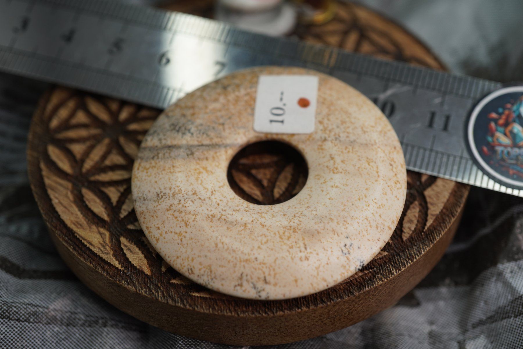 Minerali & Pietre curative: Landschafts Jaspis     ca45mm     Top  Pi Scheibe – Nuovo e nell'imballaggio originale da Eschenbach SG venduto da topstone