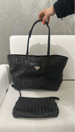Maison Mollerus Shopper mit Pochette, Schwarz