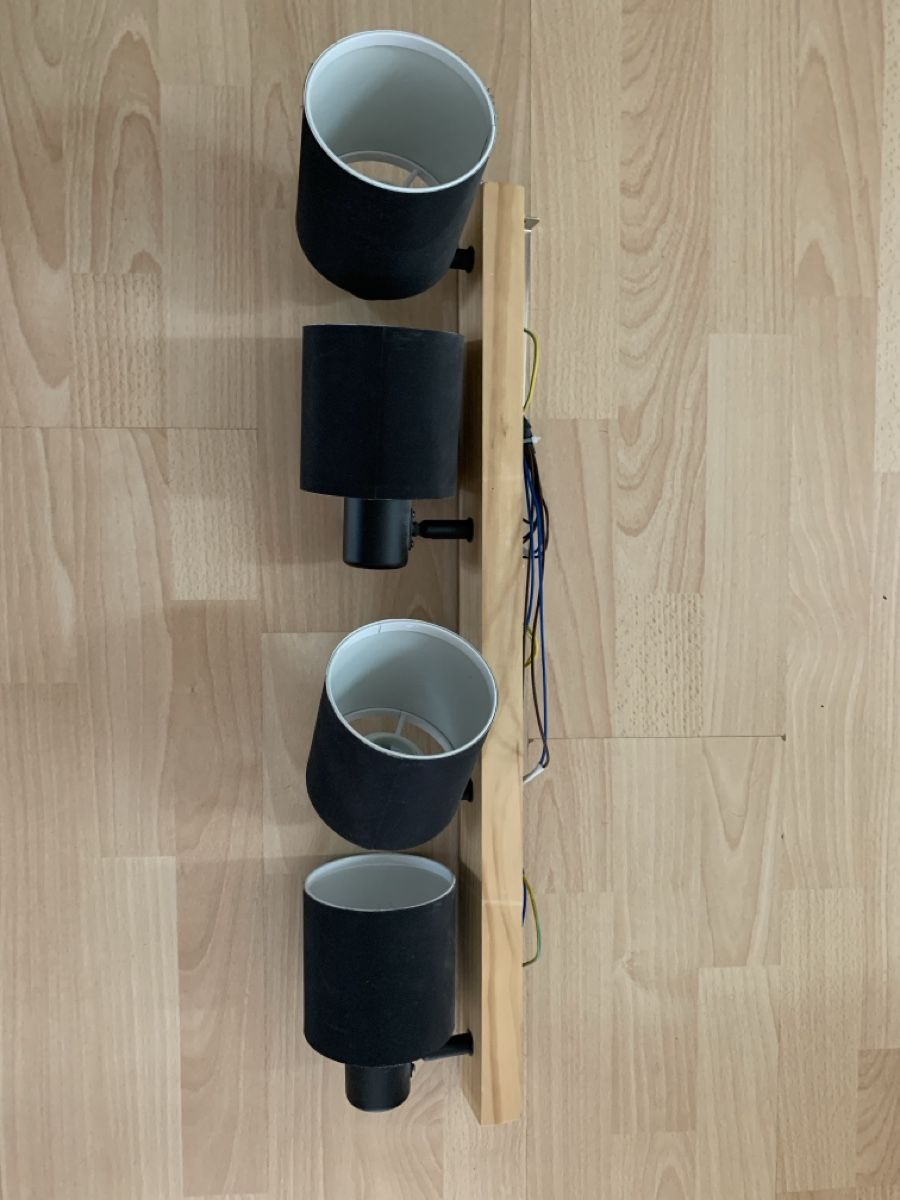Lampadari & plafoniere: 4er Deckenlampe, Holz/Schwarz – Usato da Zürich venduto da myr_mtw8 1