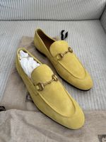 Gucci Loafer gelb Wildleder Grösse 10 neu mit Box
