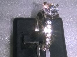 RING EDELSTHAL ,,EDELSTHAL 316L,,,,,MIT ECHT KRISTALL