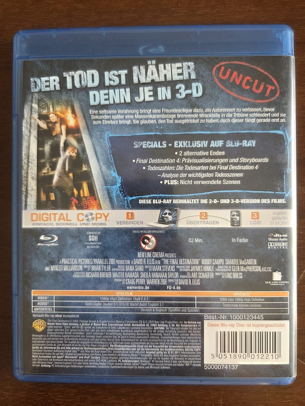 Alle DVDs: Final Destination 4 – Blu-ray 2D + 3D mit 2 Brillen – Gebraucht aus Zürich von ant_m569 1