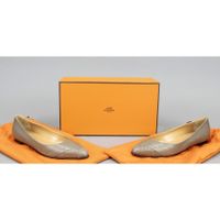 Hermes, ballerinas, taupe-colored leather unworn