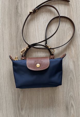 Longchamp le pilage mini Tasche Navy Blue dunkelblau wie neu