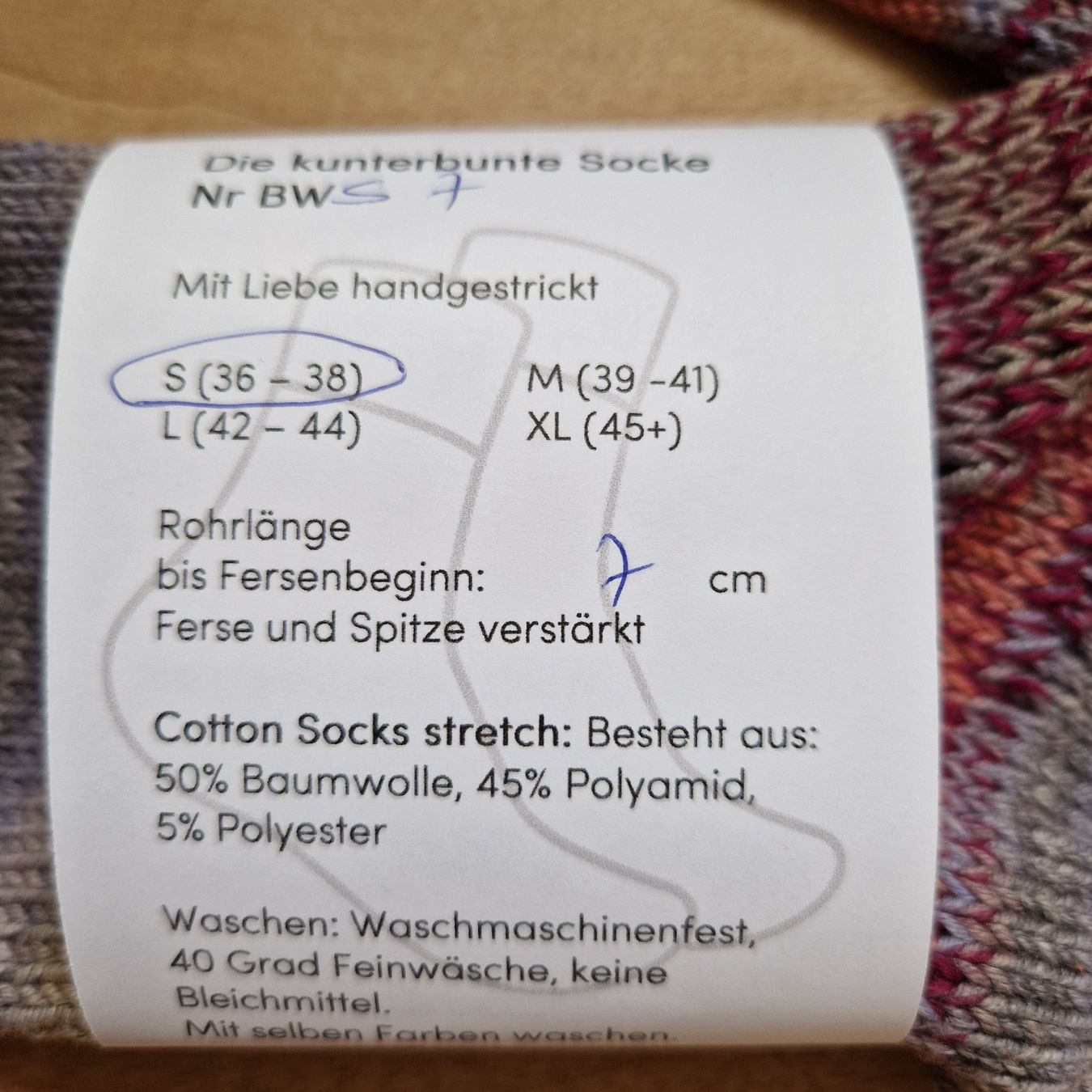 Calze: Sommersocke Grösse S (36-38), multicolor – Nuovo (secondo la descrizione) da Rüti ZH venduto da Gigelisuppe 1
