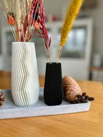 Moderne Deko Vase, schwarz, geometrisch