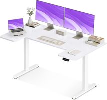 Schreibtisch höhenverstellbar elektrisch 140x70 Weiss