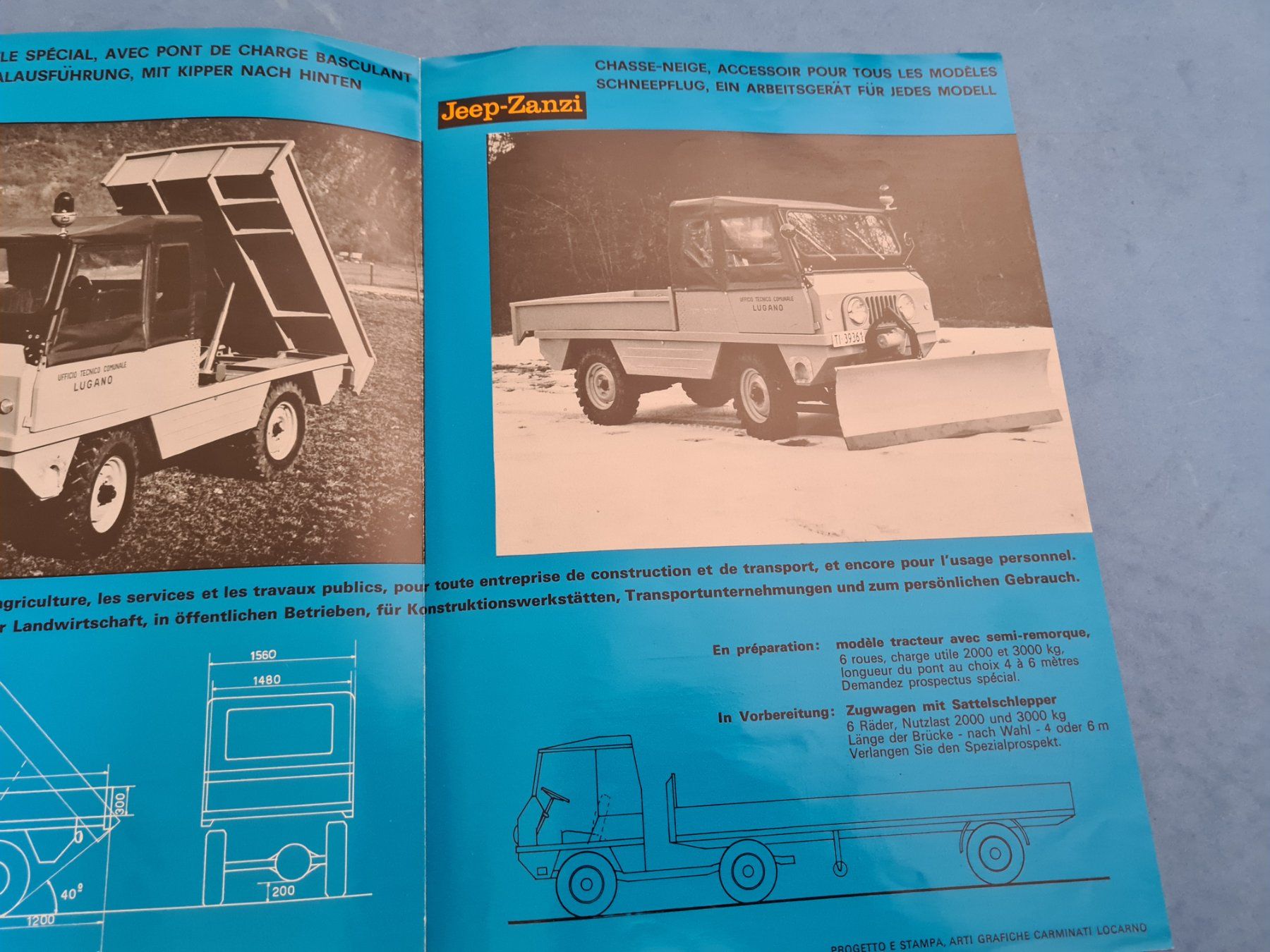 Jeep Dokumente: JEEP-ZANZI  SWISS  PROSPECTUS  VINTAGE  COLLECTION – Gebraucht aus Bellevue von BURGOLMANIA 3