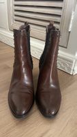 Braune Damenstiefeletten mit Nieten, Grösse 37