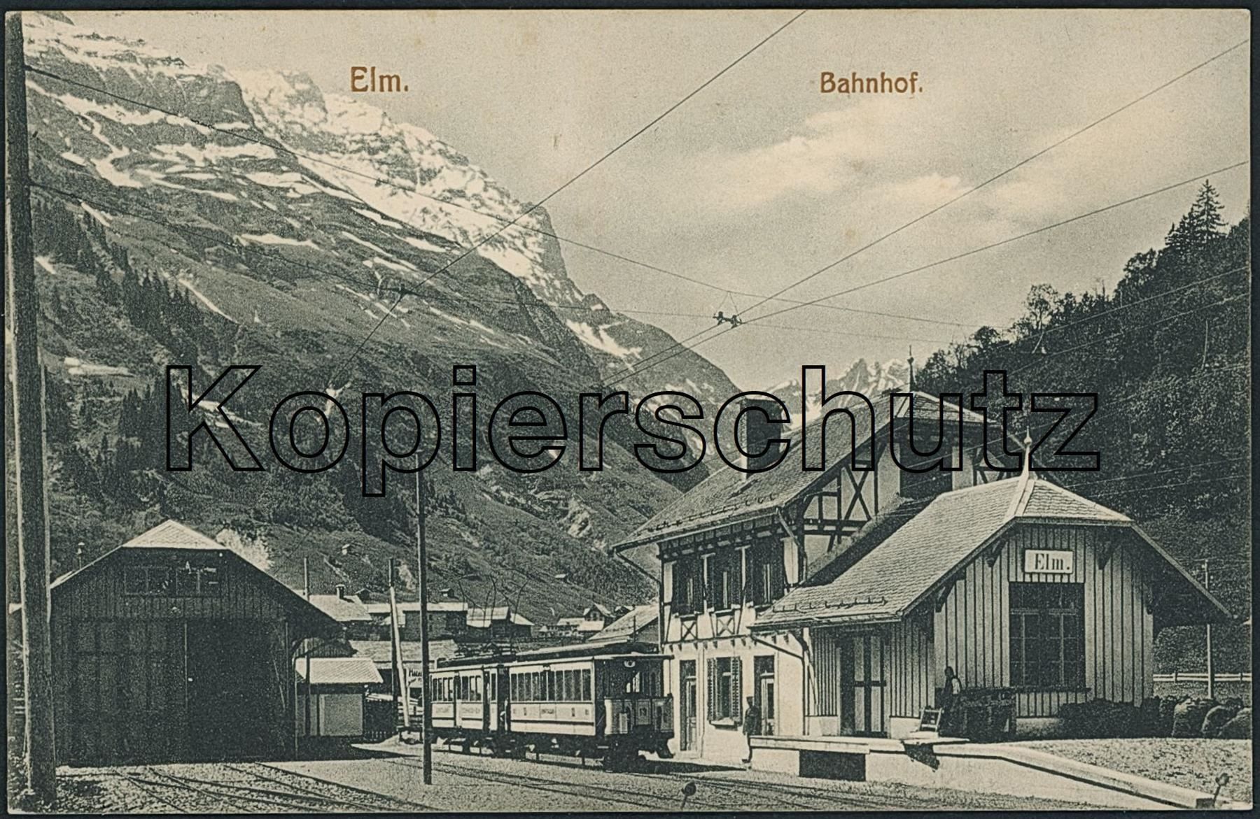 Cartoline postali: GL Elm - Bahnhof - Bahn SeTB – Usato da Schindellegi venduto da Jonathan77
